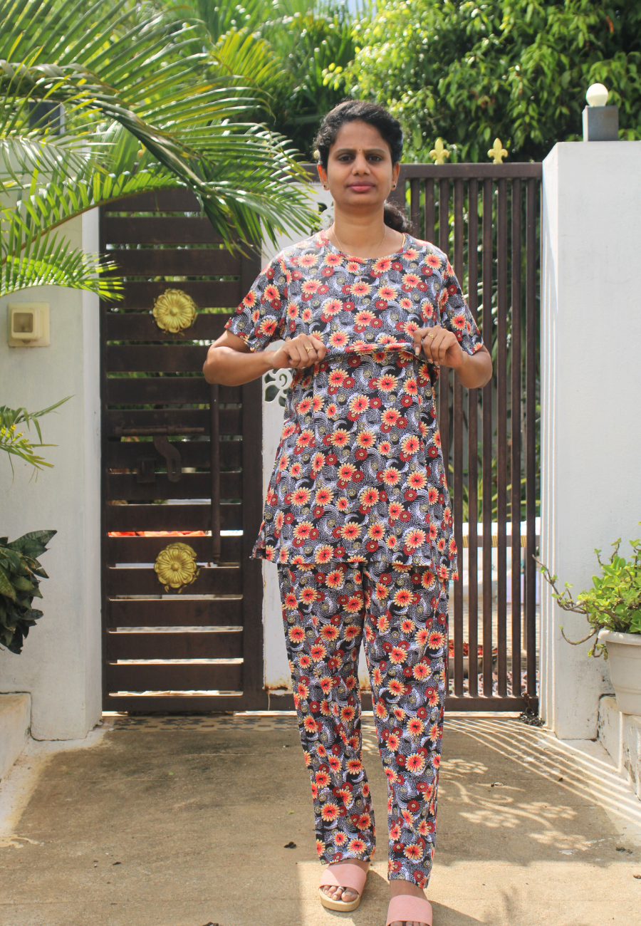 MULTI HEARTS | ZIPLESS FEEDING PANT SET main image 0