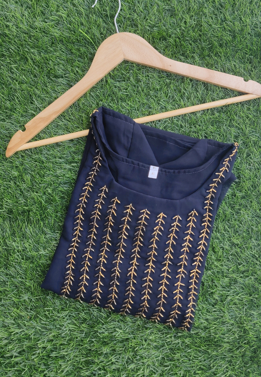 Navy Ethnic Dress