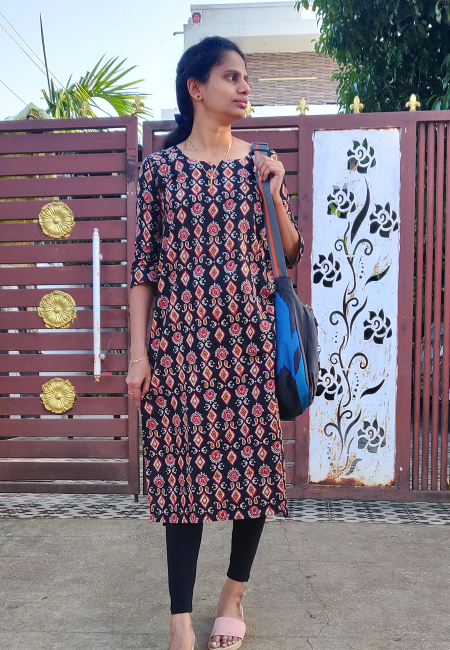 Black Cotton Kurti