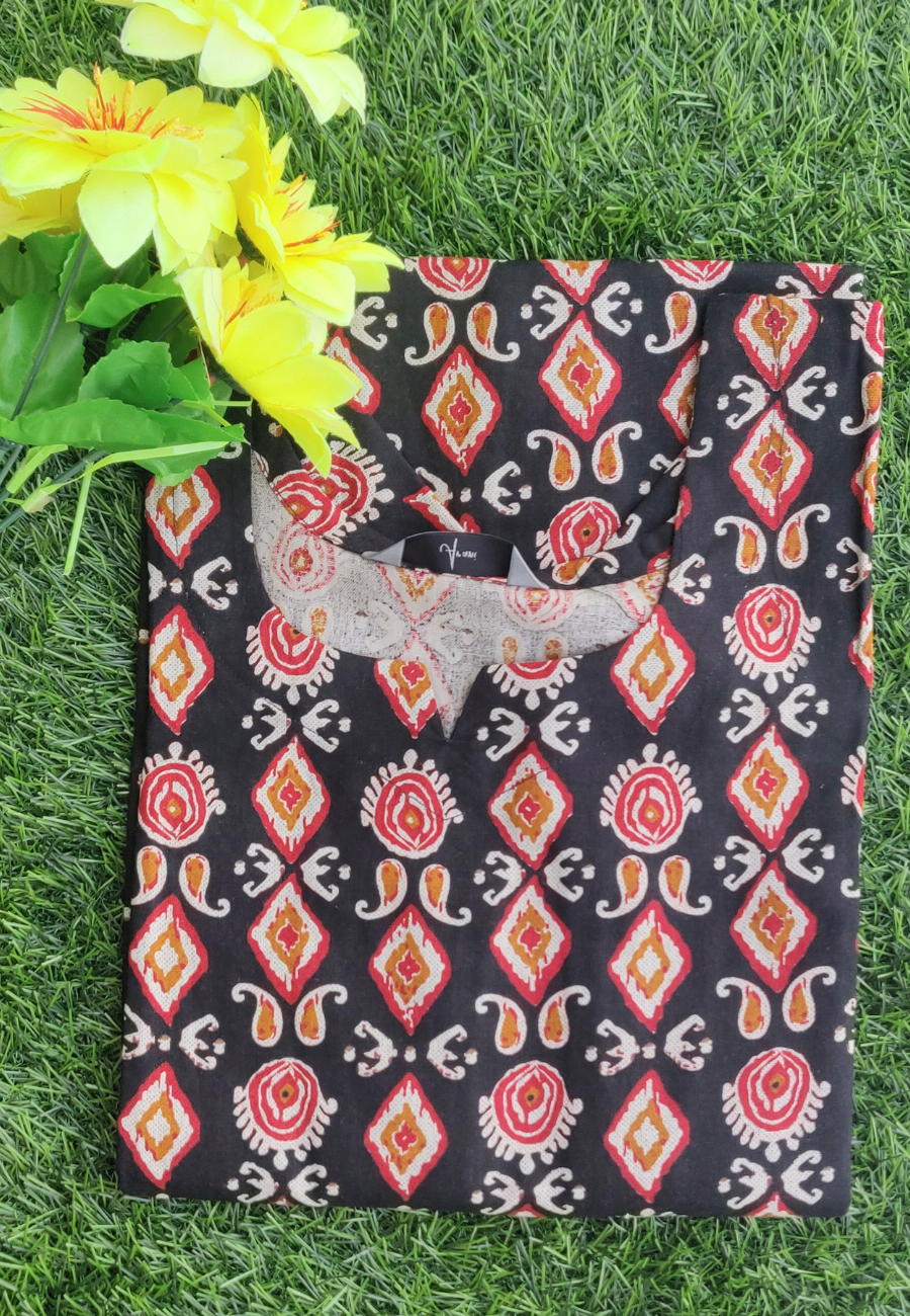 Black Cotton Kurti