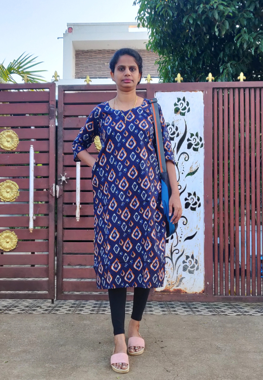 Blue Cotton Kurti