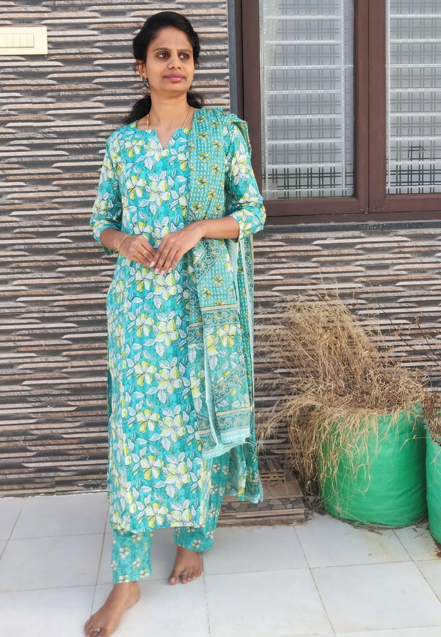 Aqua Blue Salwar Set (K301)