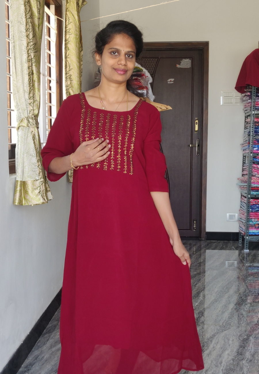 Maroon Ethnic Dress