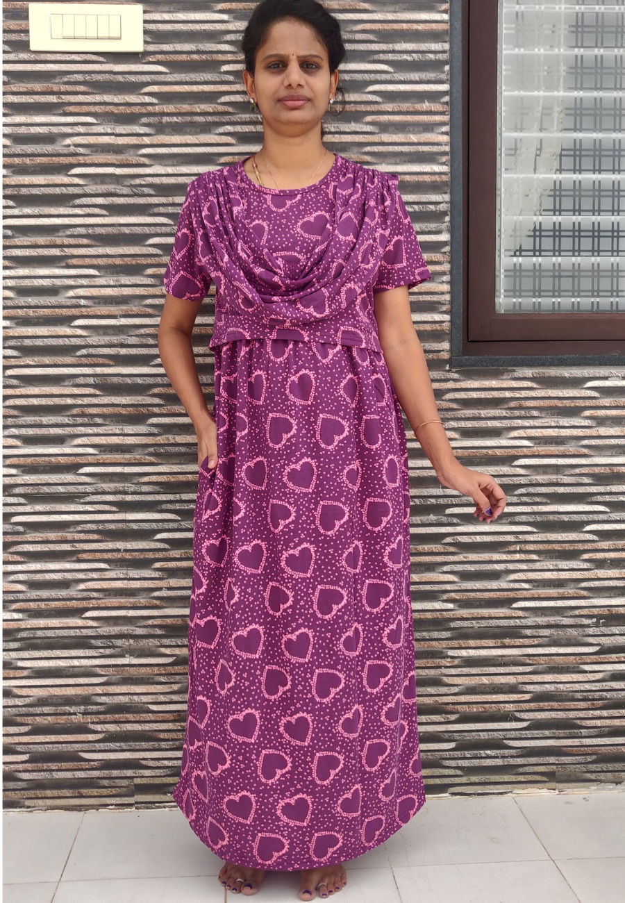 Rangoli Soft Cotton Zipless Maternity & Feeding With Dupatta