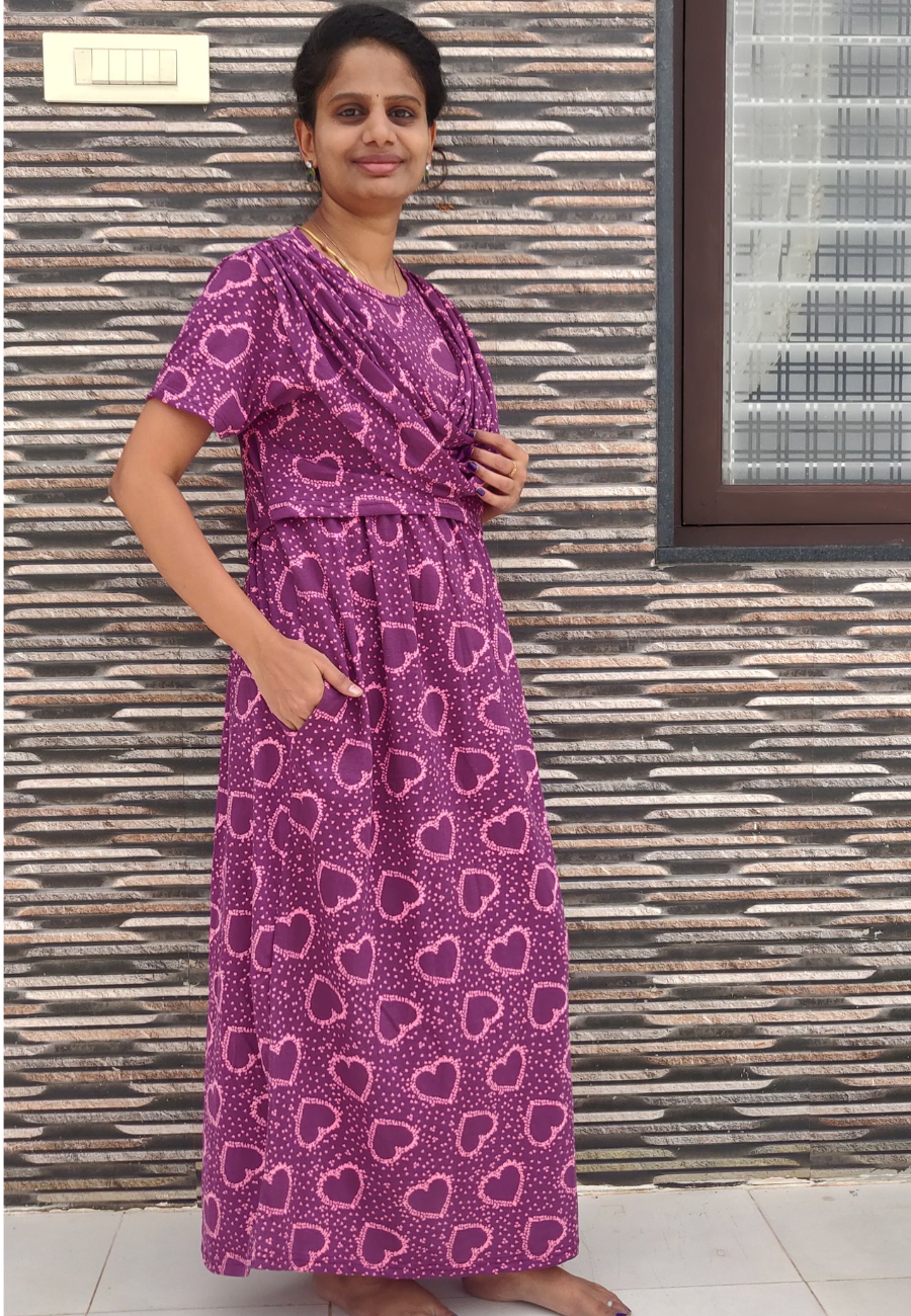 Rangoli Soft Cotton Zipless Maternity & Feeding With Dupatta
