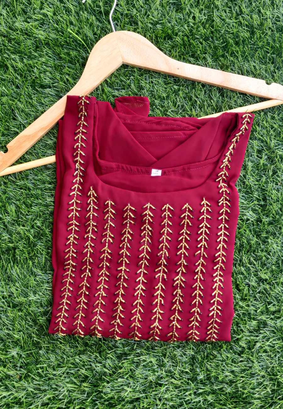 Maroon Ethnic Dress