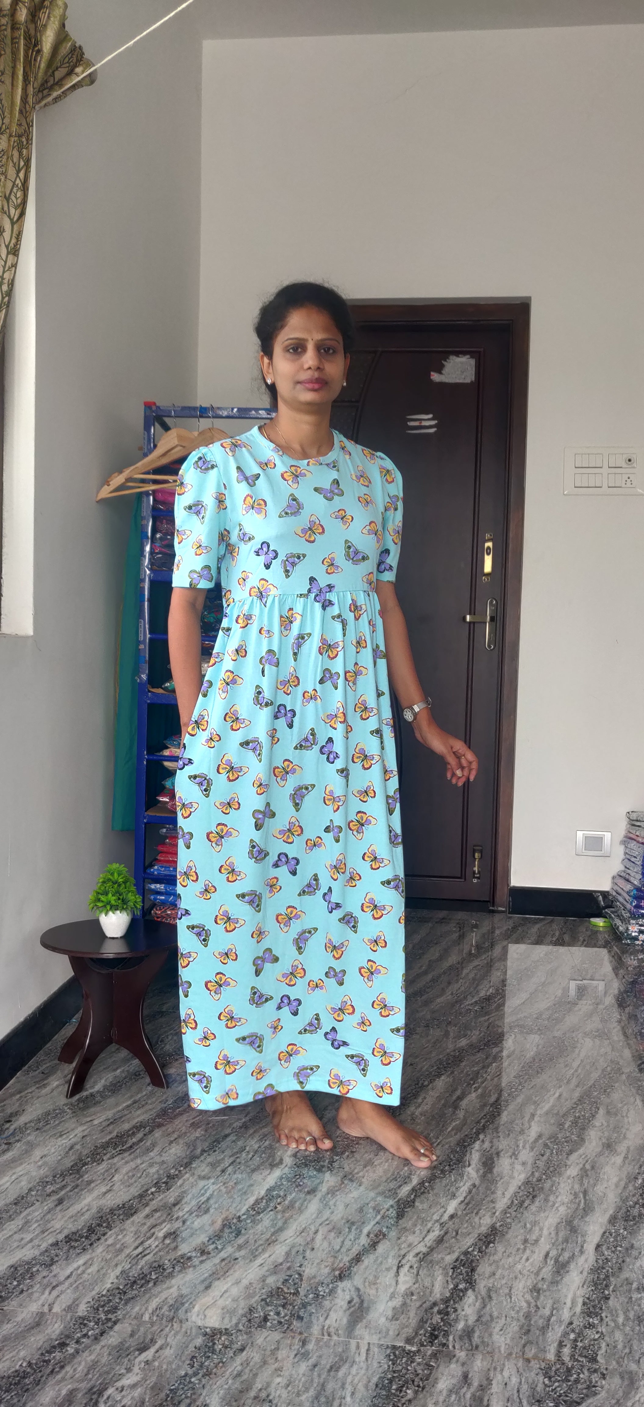 Butterfly – Soft Cotton Full-Length Women’s Maxi Loungewear