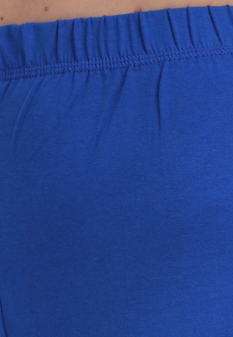 Royal Blue – Bio-Wash Cotton Full-Length Churidar Leggings for Women