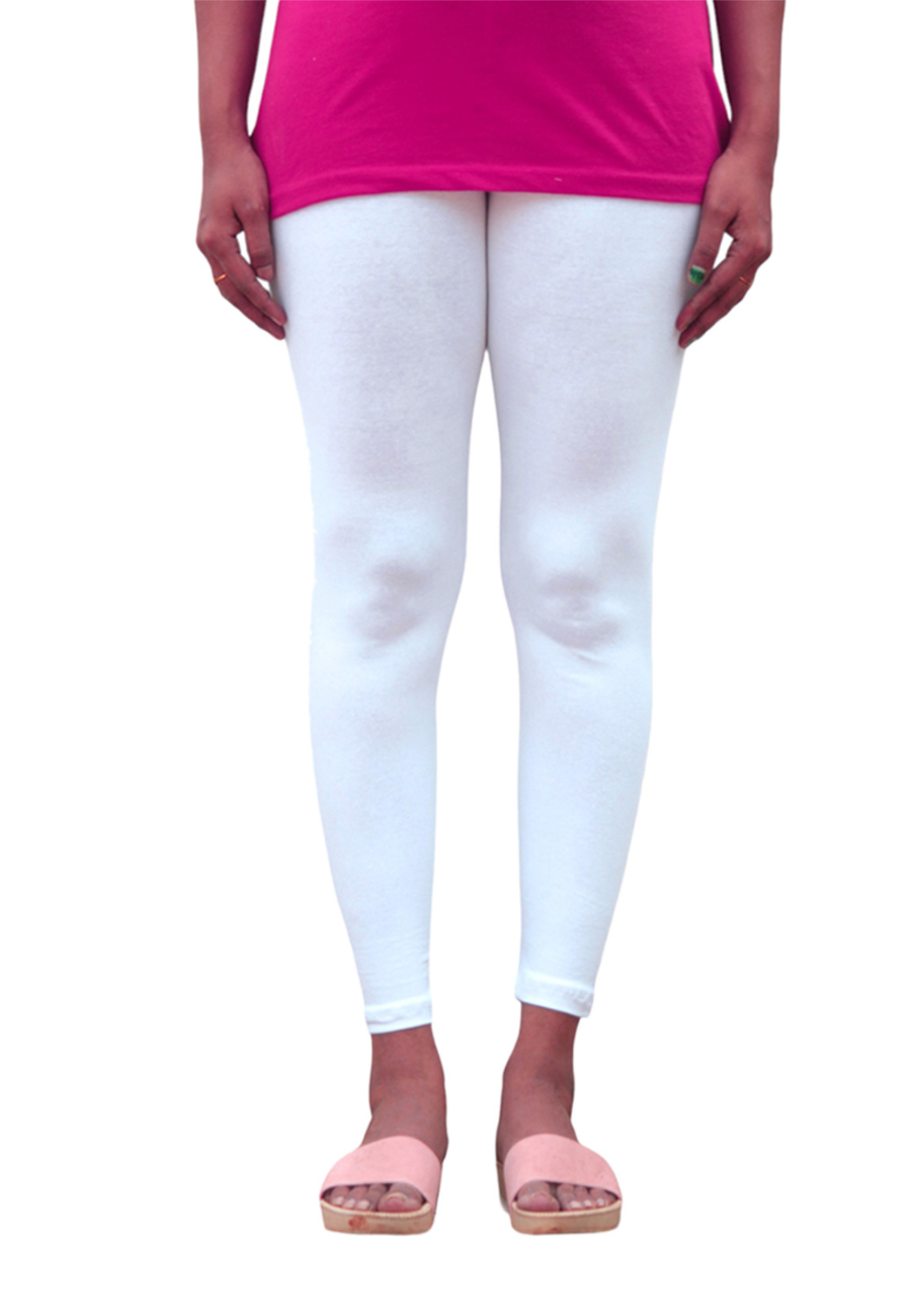 White Ankle Length Leggings