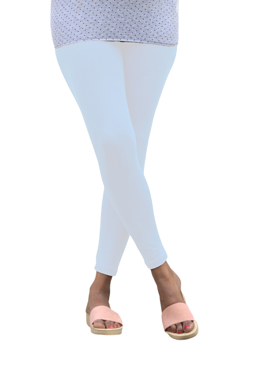 White Ankle Length Leggings