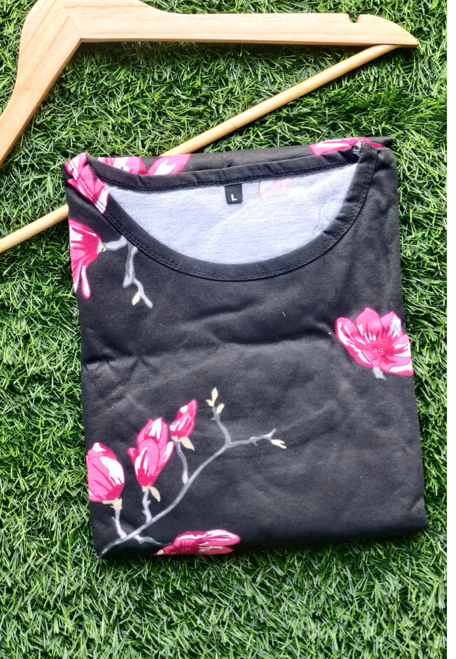 Agathi Soft Cotton Zipless Maternity & Feeding Dress | Puff Sleeve