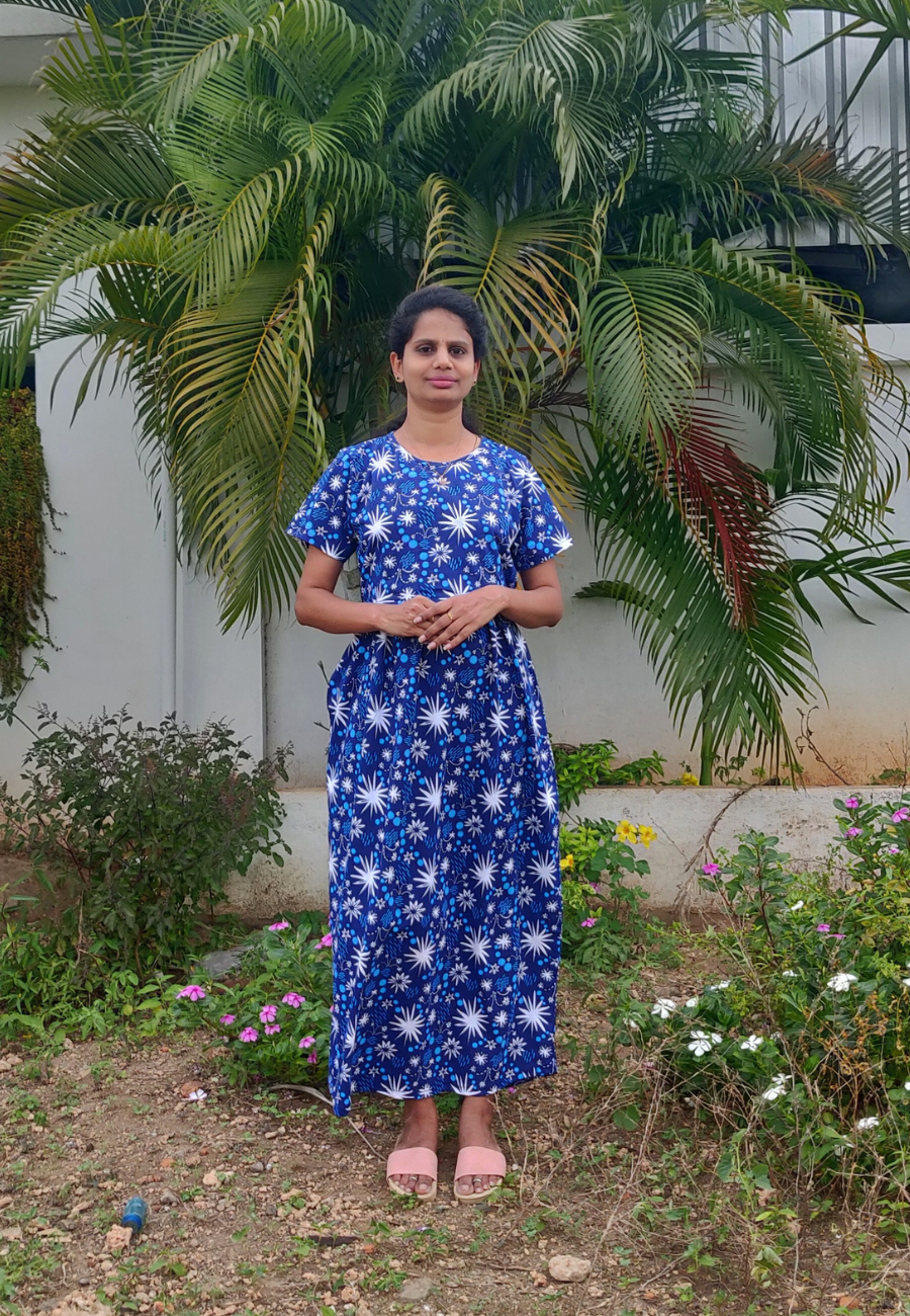 Crackers Soft Cotton Zipless Maternity & Feeding Dress | Full Length