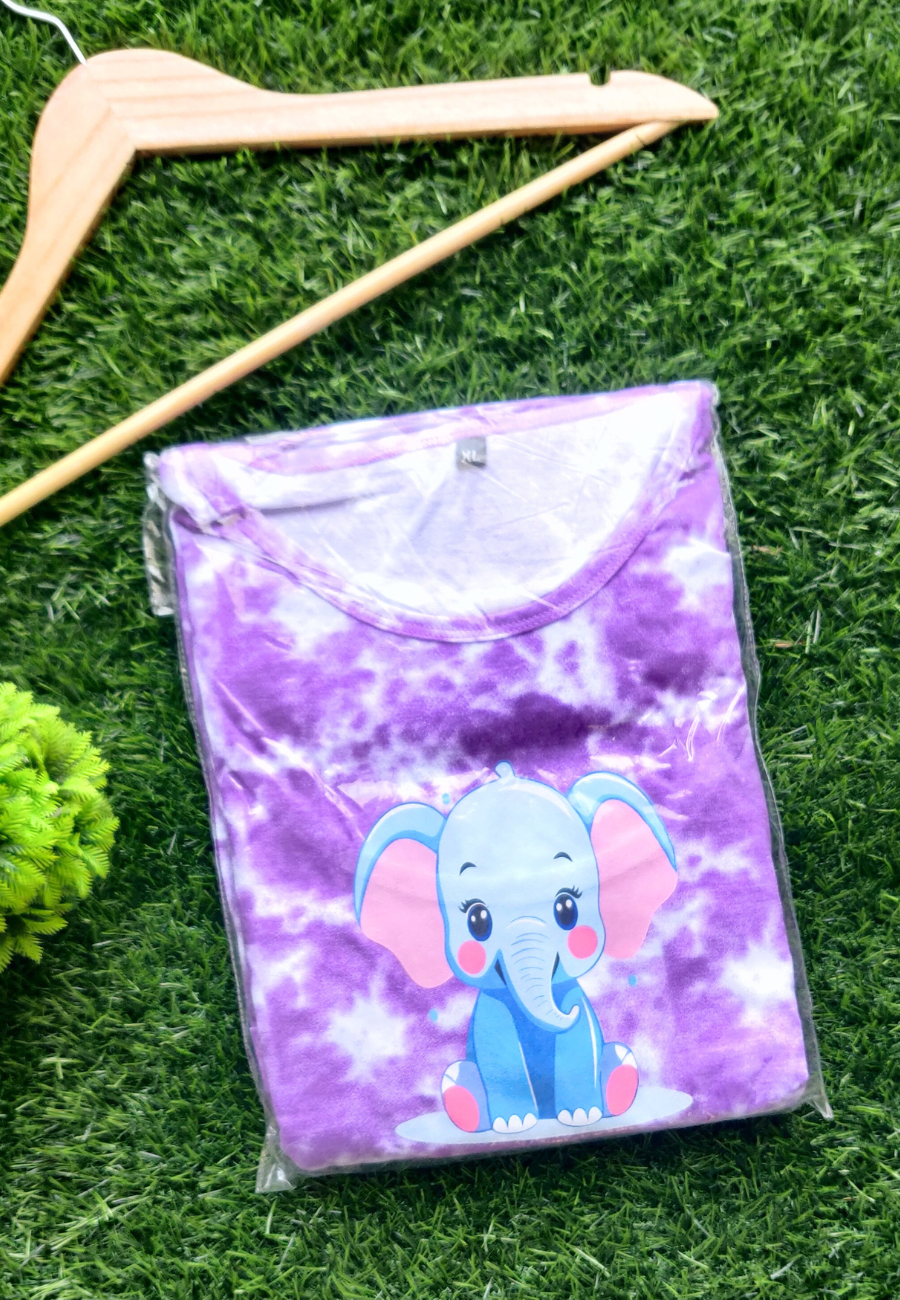 Elephant Soft Cotton Zipless Maternity & Feeding Dress | Full Length