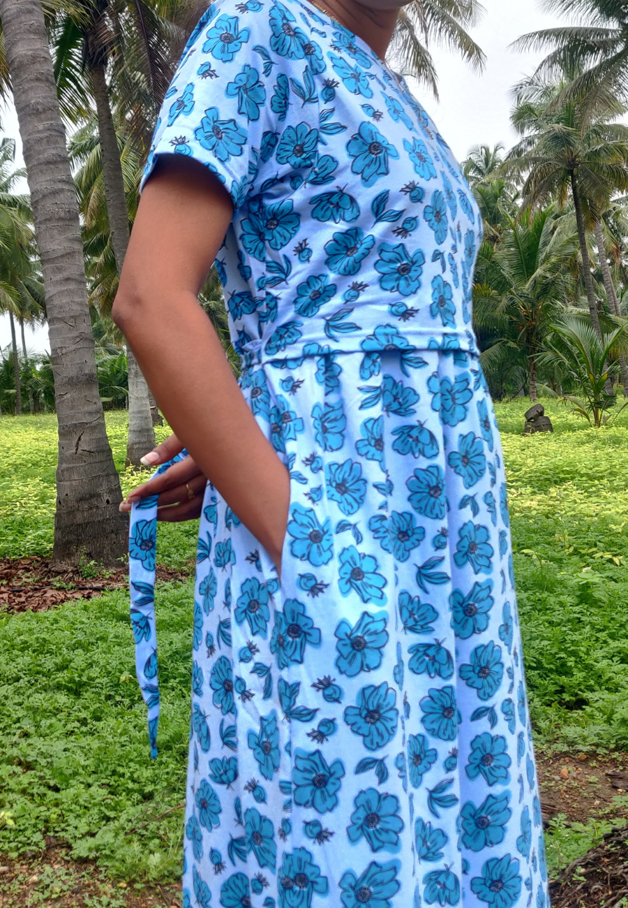 Jasmine Soft Cotton Zipless Maternity & Feeding Dress | Full Length