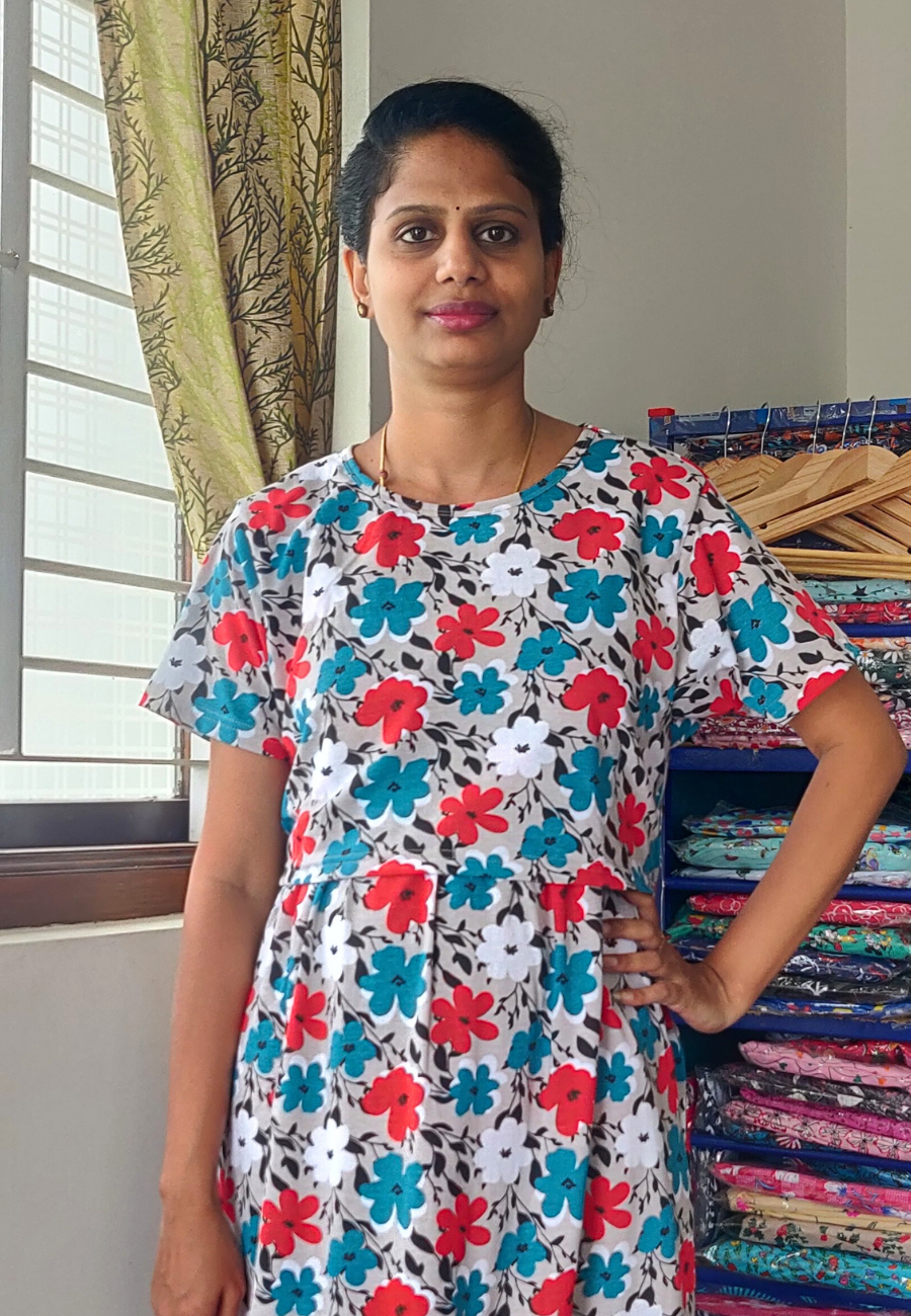 White Floral Soft Cotton Zipless Maternity & Feeding Dress | Full Length